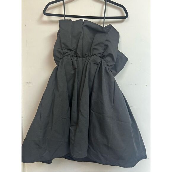 Staud Women's Black Sleeveless Pleated Lined Cordelia Mini Dress Size XL NWOT - Picture 8 of 10